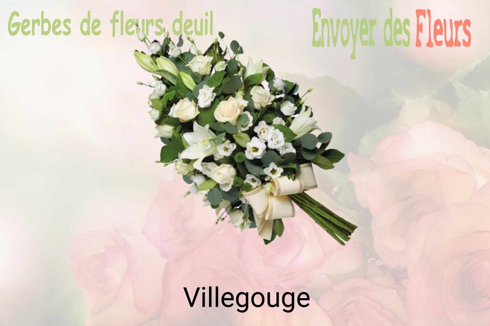 Gerbe de fleurs de deuil livrée à Villegouge